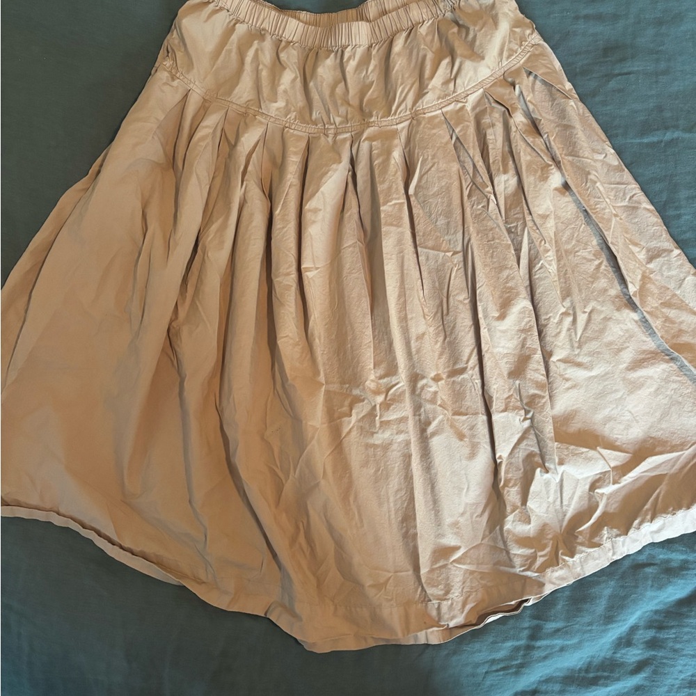 Tan Midi Skirt